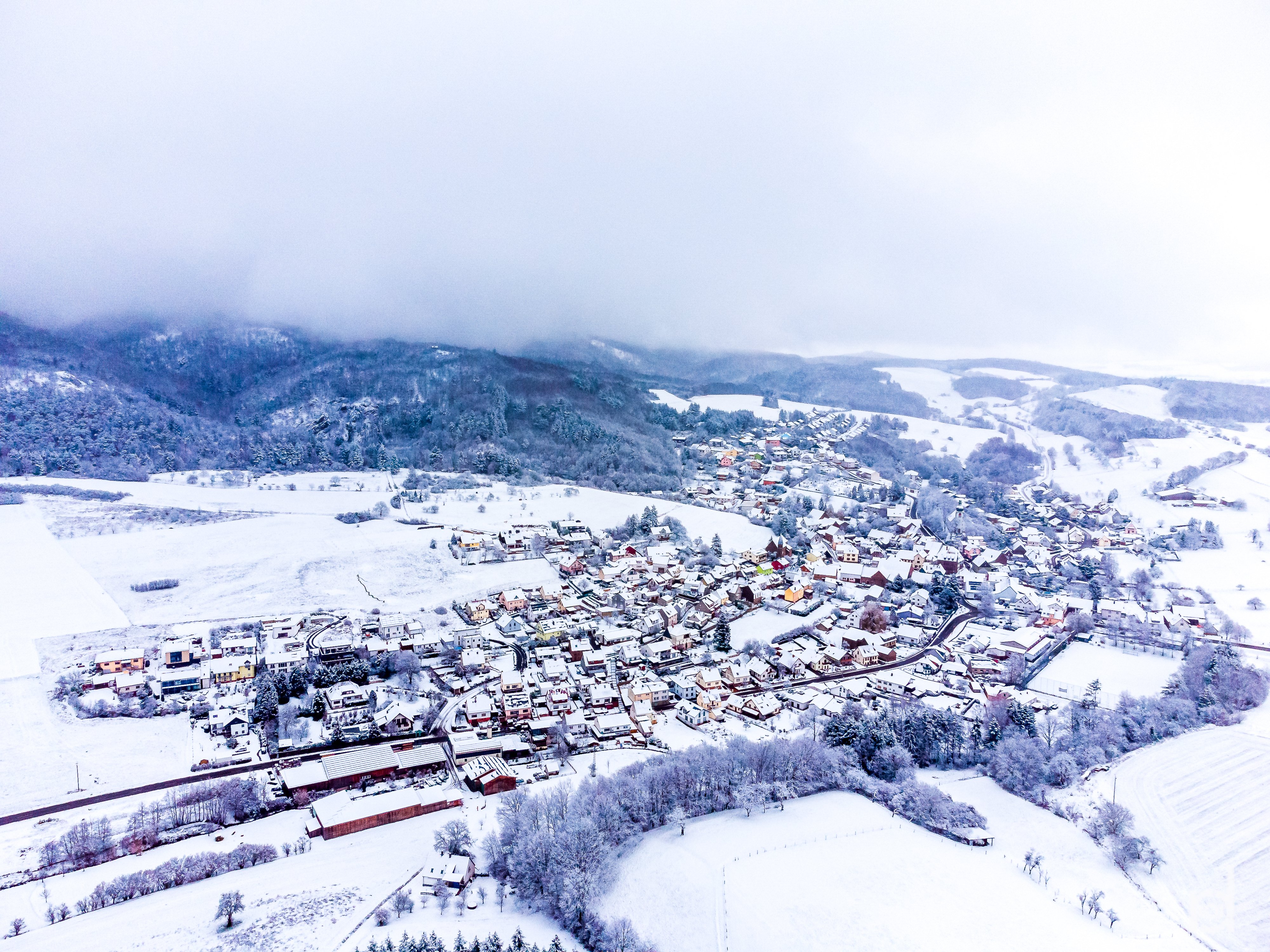 View of a snow-covered Imsbach View of a snow-covered Imsbach