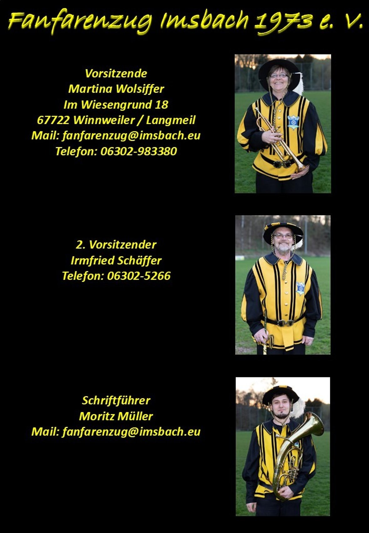 Vorstandschaft des Fanfarenzug Imsbach