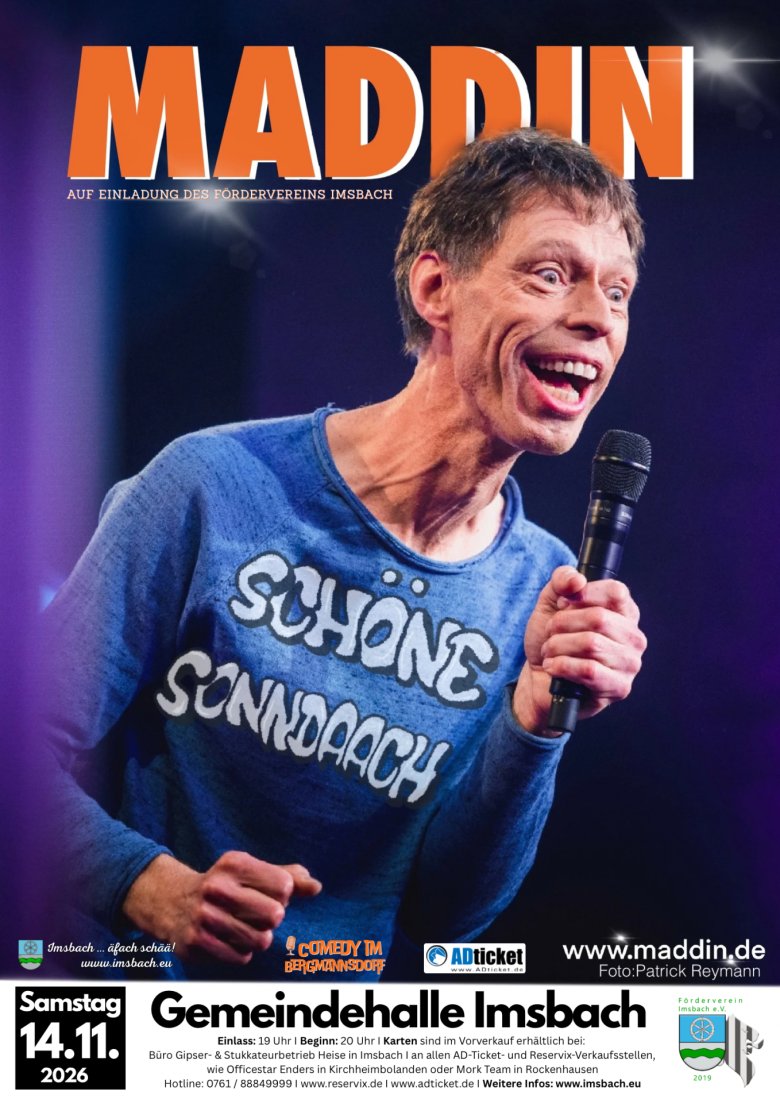 Plakat "Maddin Schneider - Schöne Sonndach"